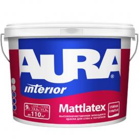 картинка AURA Краска моющаяся для стен и потолков MATTLATEX, 4,5л от магазина Элемент