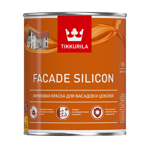 картинка ТИККУРИЛА краска фасадная FACADE Silicon VVA гл/мат 9л (11шт/ряд) от магазина Элемент