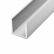 Профиль алюминиевый П-образный (швеллер) 10х10х10х1,2мм 1м серебро