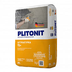 Плитонит Т1+ 4кг (штукатурка цементная, с армир.волокнами, 2-30мм)(4/168шт/поддон)
