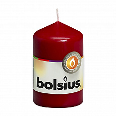 Свеча Bolsius столбик темно-красная 80*50 мм