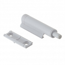 Амортизатор газовый для плавного закрывания двери, врезной/внешний серый (1 шт), пакет