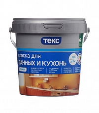 ТЕКС краска для Ванных комнат и Кухонь ПРОФИ D 0,9 л (18шт/уп)