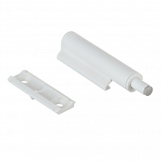 Амортизатор газовый для плавного закрывания двери, врезной/внешний белый (1 шт), пакет