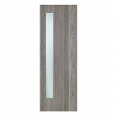 Полотно дверное СТАНДАРТ Эдисон серый со стеклом 600х2000х38 мм, с 3D покрытием