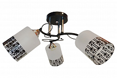 Светильник потолочный на три светоточки MО 85-5055/3 черн хром,3*60W E27 230V-26-43-43