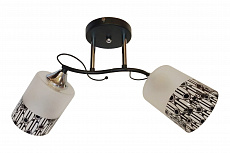 Светильник потолочный на две светоточки MО 85-5055/2 черн хром,2*60W E27 230V-26-46-20