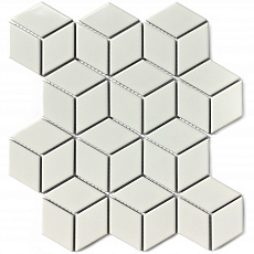 Мозаика керамическая 30,6x26,45x0,6см Medina White белая глянцевая